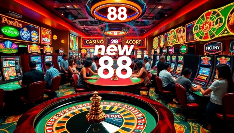 Experience the thrill of the new 88 casino scene, where players eagerly engage in roulette and witness vibrant celebrations of winning moments.