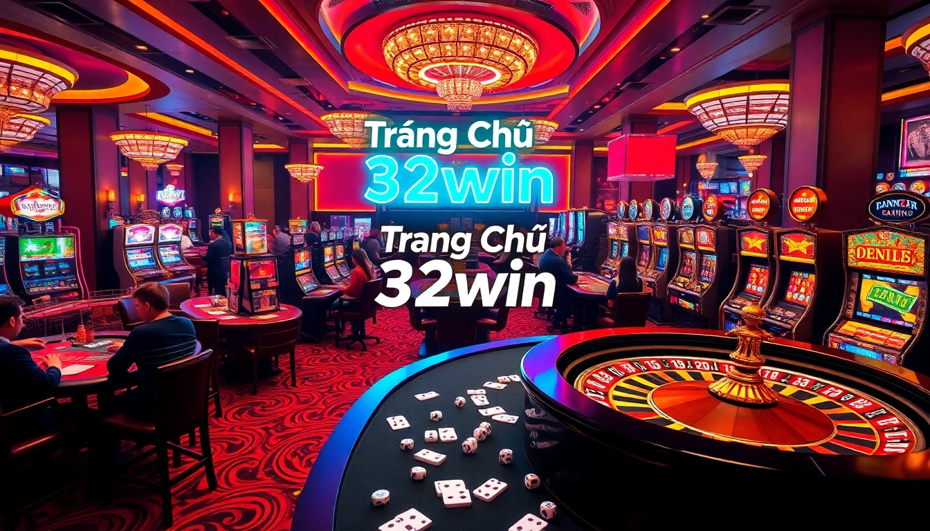 Experience the excitement of gambling at Trang Chủ 32win's vibrant casino floor, featuring dynamic games and lively players.
